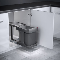 Poubelle Hailo 20 L Gris Automatique - Ref. 3636001